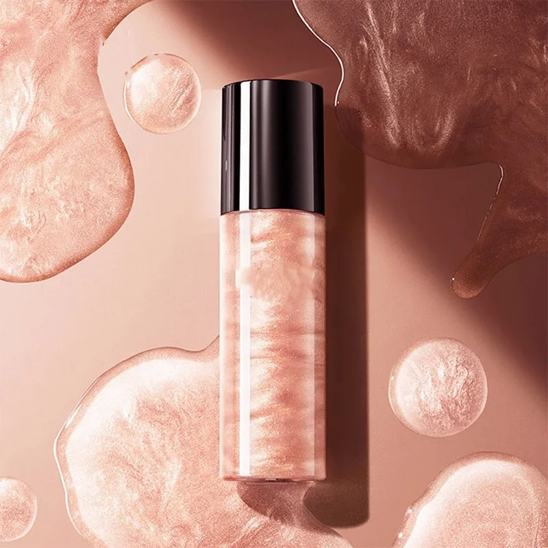 Набор для профессионального макияжа блестящий стойкий спрей Осветляющий Увлажняющий жидкий Хайлайтер с фирменной этикеткой без логотипа