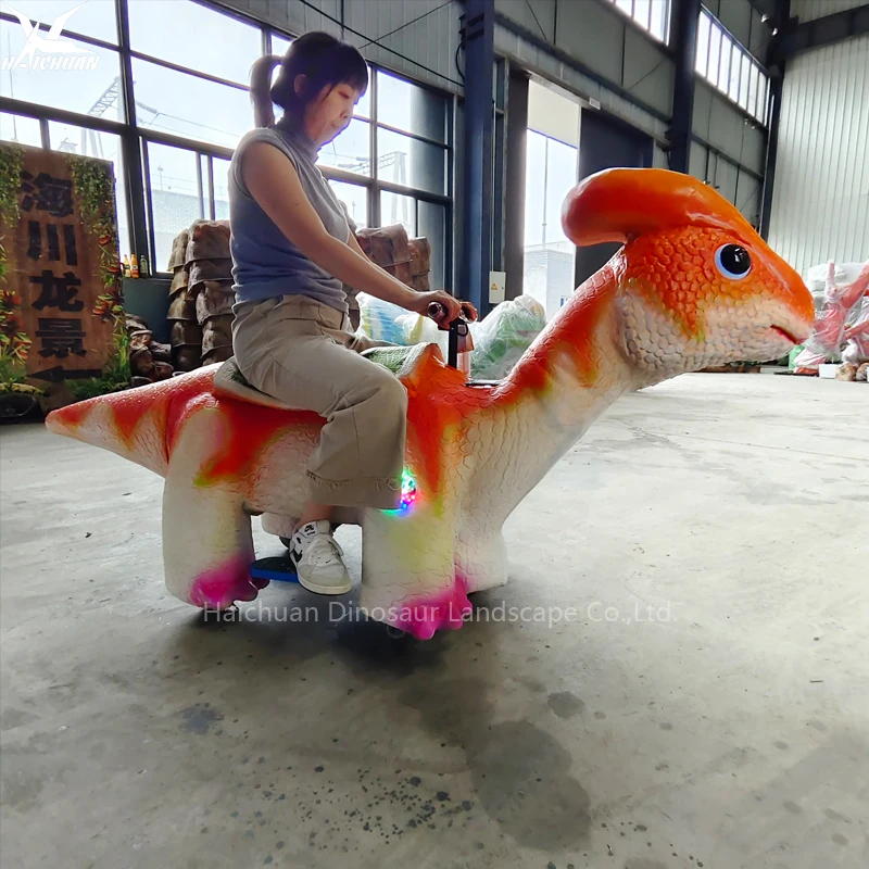 High-density Sponge Silicone Made Safe Electronic Dinosaurios Scooter for Children in Plazas Malls Sale