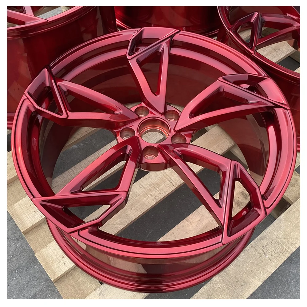 GVICHN monoblock wheels custom brushed red racing car wheels 20 21 22 24 inch 5x112 5x114.3 aluminum alloy forged car rims