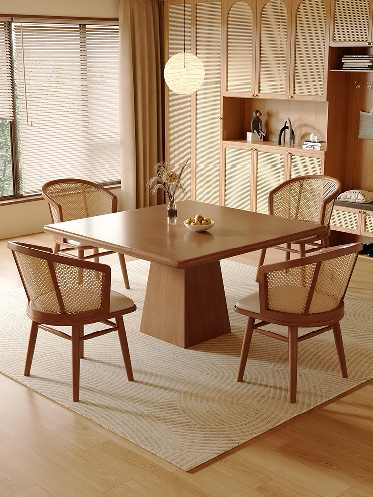 Modern Solid Wood Square Dining Table - Minimalist Furniture — Woven Space