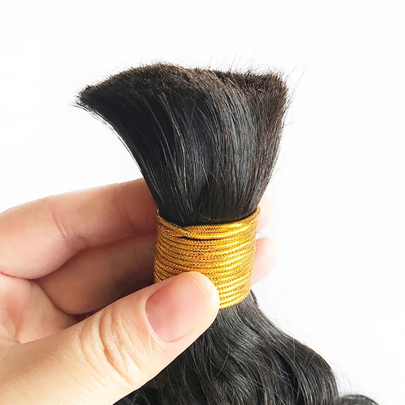 Mongolian Afro Curly Human Hair Bulk For Braiding No Weft Remy Human Hair Bulk 1/2/3 Bundles_voghion.com
