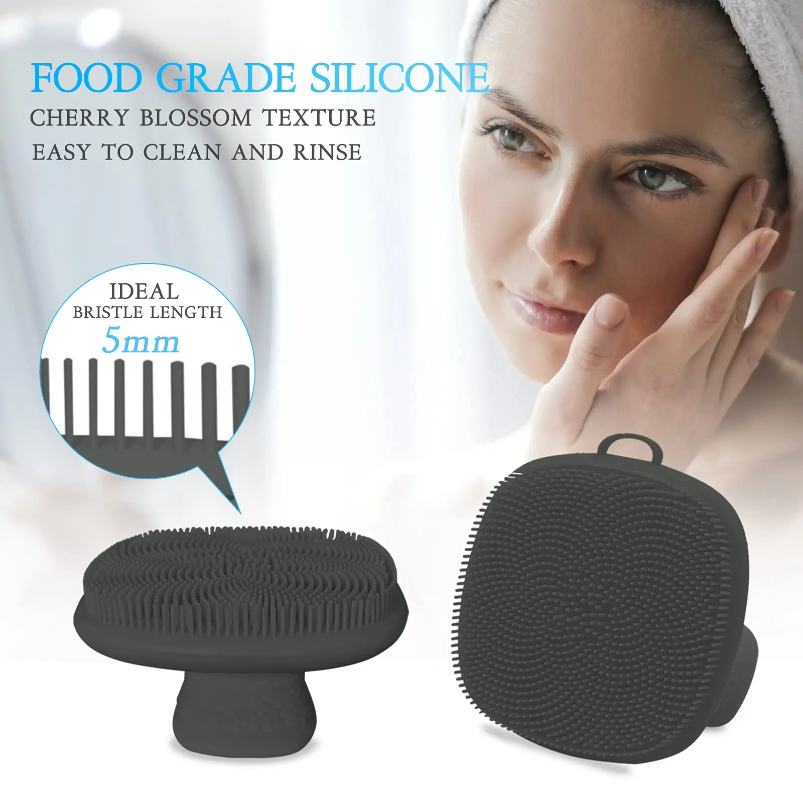 Manual Skin Care Tools Silicone Face Scrubber Facial Exfoliator ...