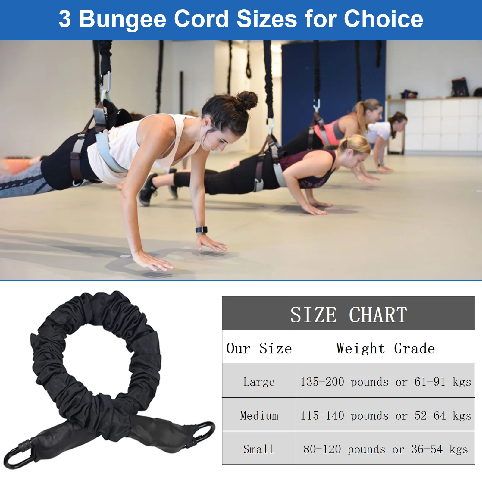 Bungee Cords Jumping Workout for Suspension Trainer Bungee Exercises Bungee  Dance Fitness