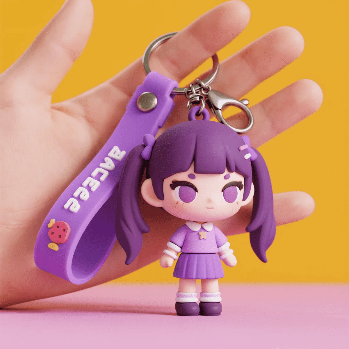 Custom High Quality 3D Soft PVC Keychain Personalized Avatar Cute Cartoon 2D Soft PVC Key Chain Custom