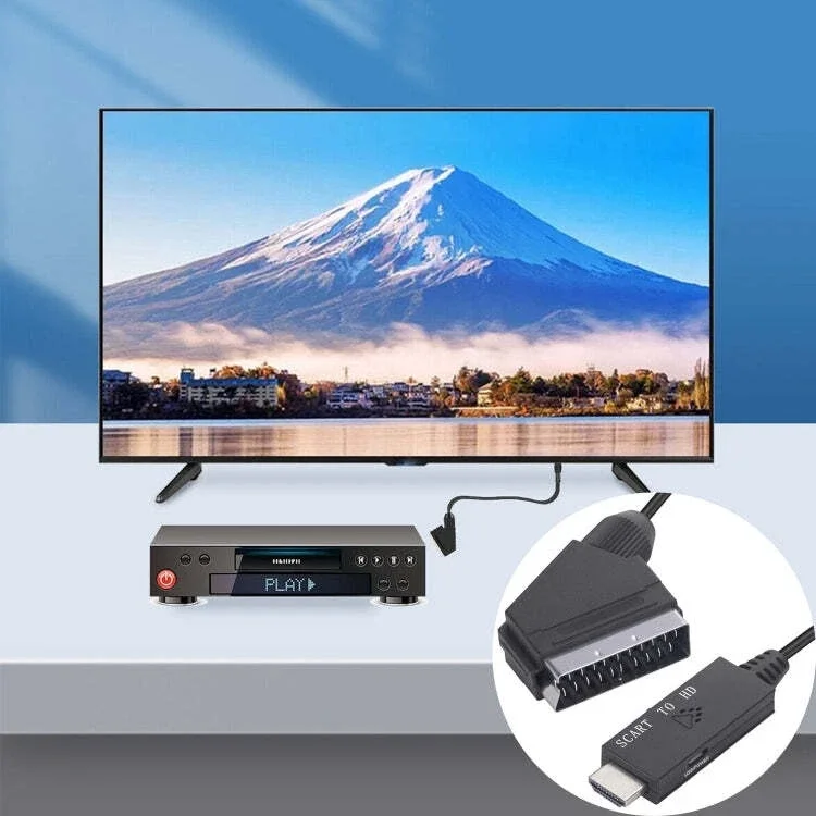 1080P 60Hz 720P 60Hz HD Video Converter SCART to HD Multimedia Adapter