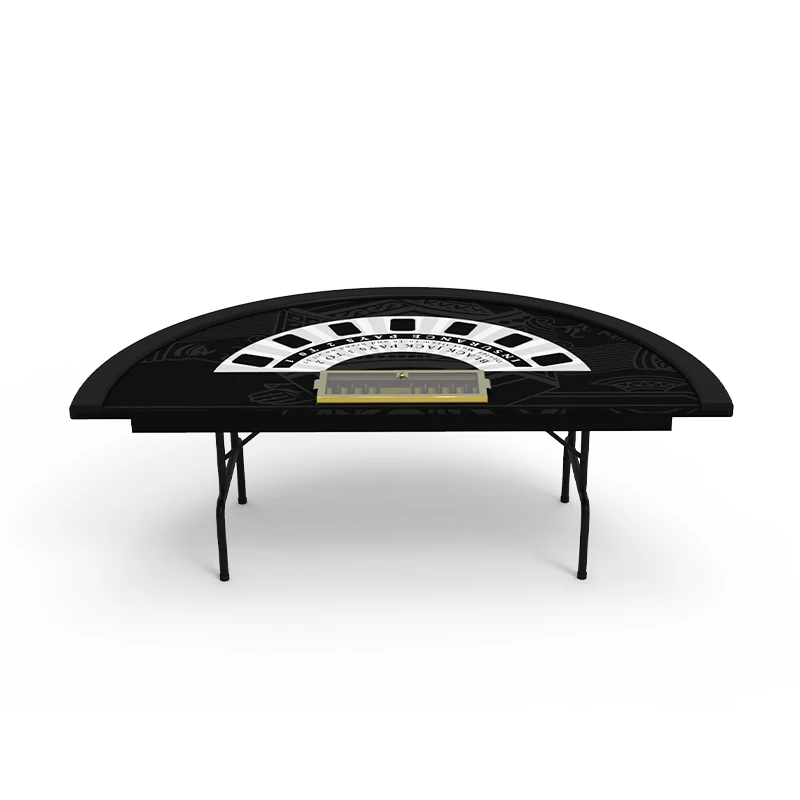 YH 88 дюймов новый дизайн удобный подлокотник черный домкрат покерный стол со складными нержавеющими ножками