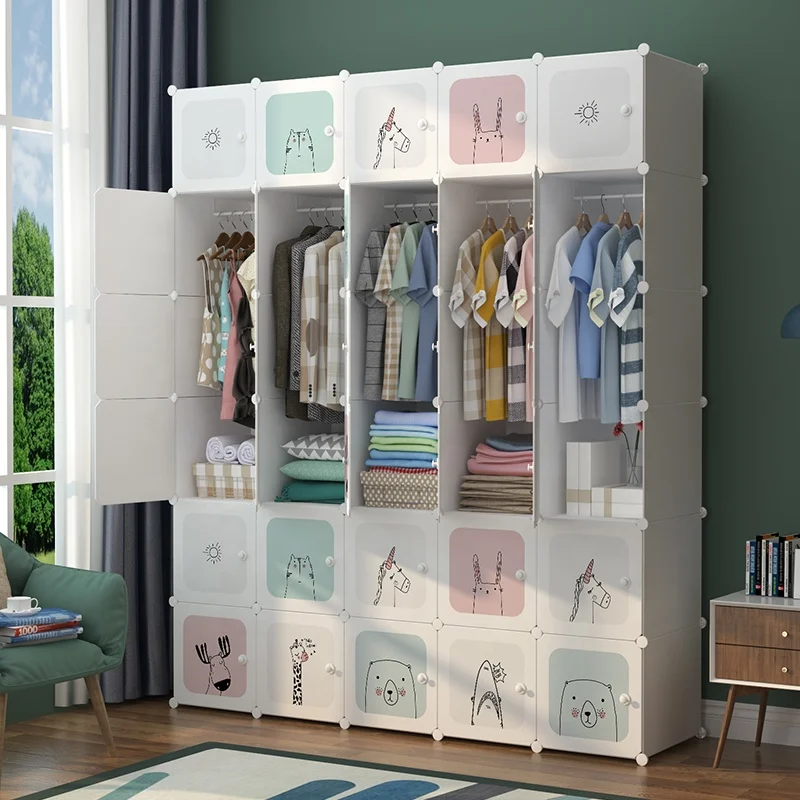 Big Size 6 Layer Plastic Almirah Depth 45cm Room Organizer Storage Sturdy Cupboard for Clothes