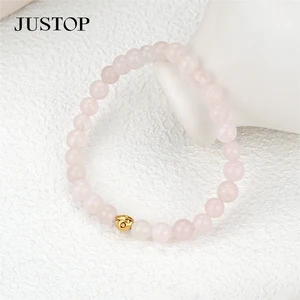 Hot Sale Trendy Natural Stone Jewelry Handmade Gift Genuine Turquoise Crystal Healing Stones Gemstone Beaded Stretch Bracelets