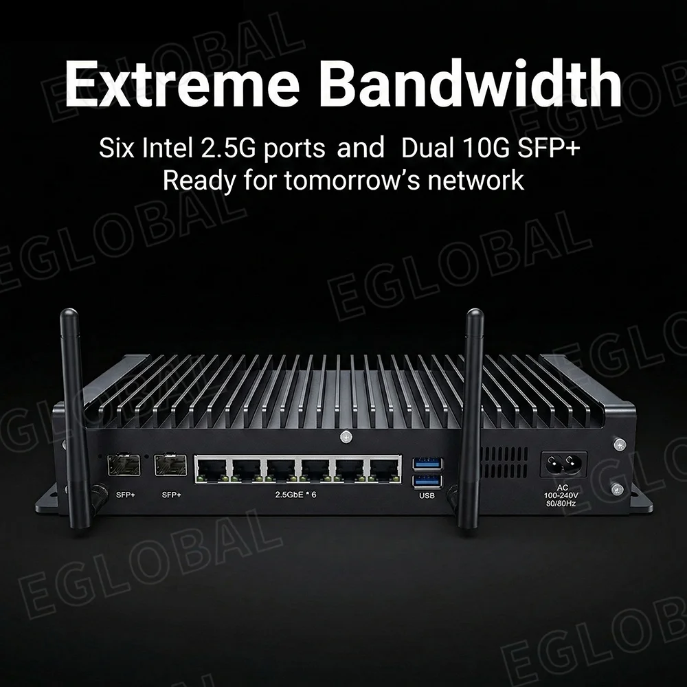 EGLOBAL Fanless Mini PC Firewall Intel Core I3 6*2.5GbE 2*SFP DDR5 4800MHz OPNsense VPN Network(图15) EGLOBAL Fanless Mini PC Firewall Intel Core I3 6*2.5GbE 2*SFP DDR5 4800MHz OPNsense VPN Network(图15)