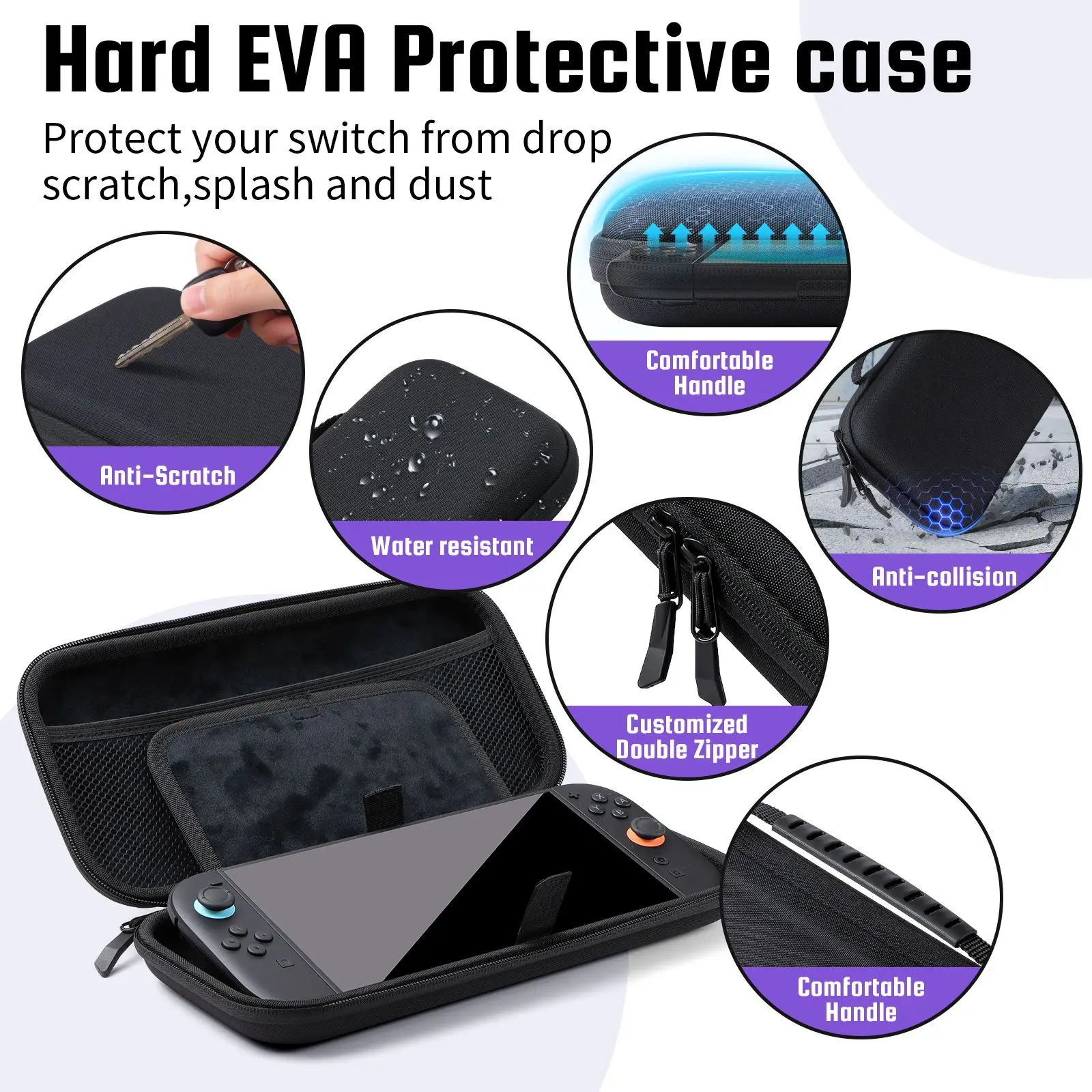 product laudtec custom travel case game console storage bag eva handbag ns accessory protection bag for nintendo switch 2 new 2025-6