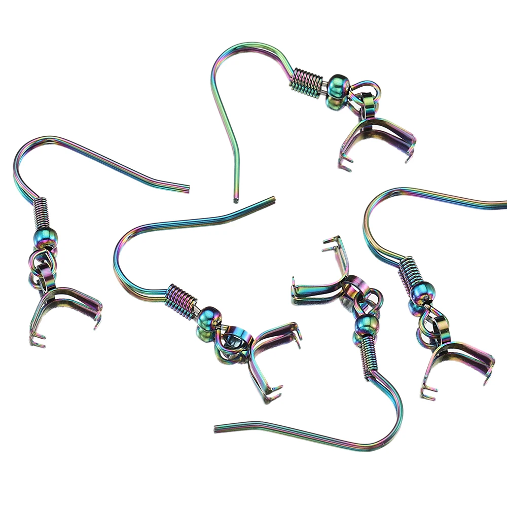 Stainless Steel Earring Hooks With Pinch Bails Clasp For Diy Earring
