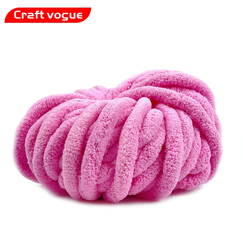 Craft Vogue Wholesale Polyester Soft 2cm Bulky for Knitting Yarn Chunky  Jumbo Chenille Yarn Vegan Chunky Blankets