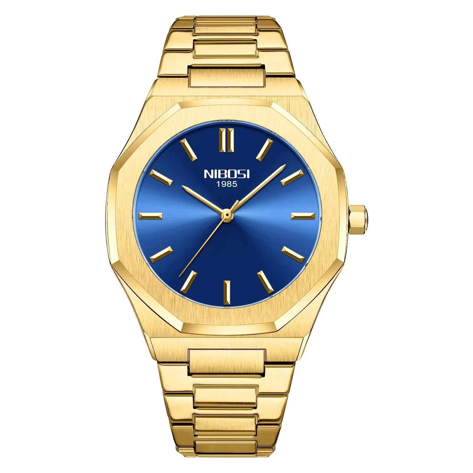 NIBOSI 2520 Quartz Stainless Steel Strap Luminous Japan Movt Business Classic Watches for Men