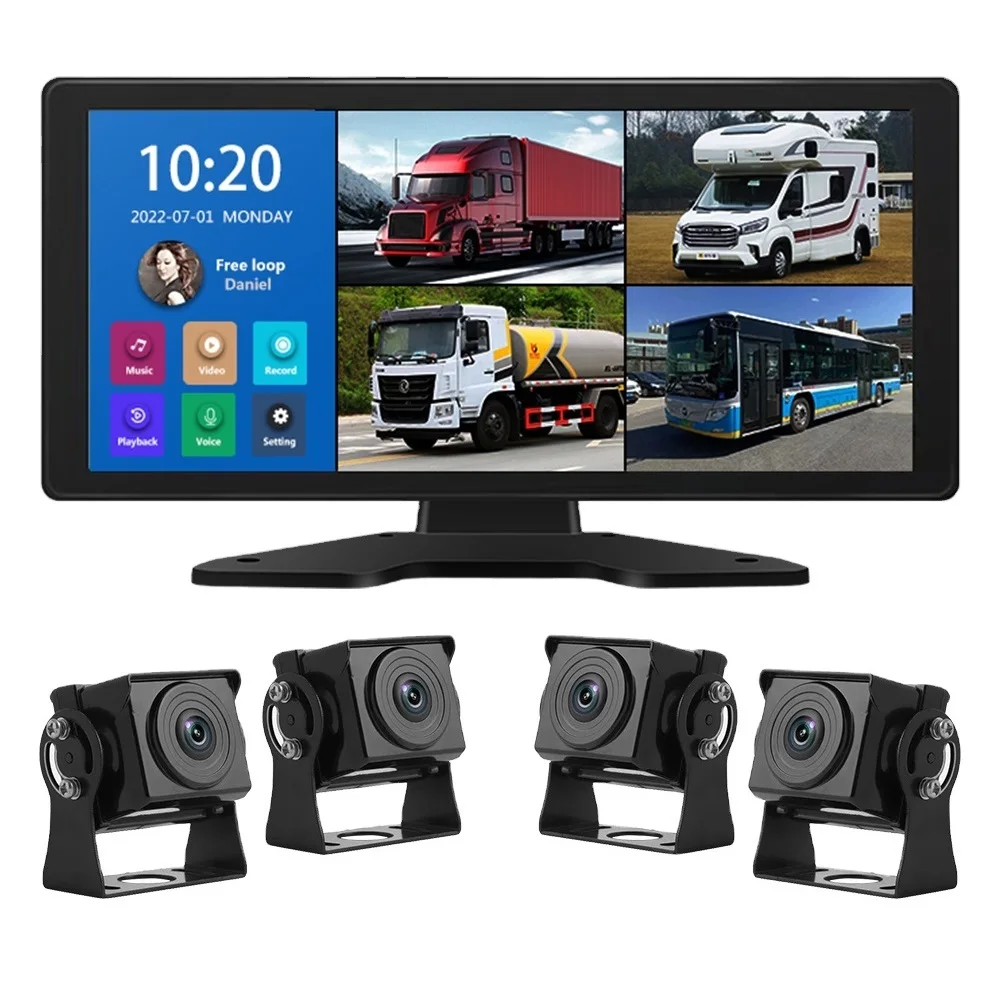 Truck Reverse Monitor Bus Camera System Car Reversing Camera Kit 24v  Dashcam 360 Degree Dc 12v Waterproof Camera