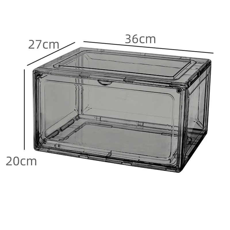 Factory Hot Selling Plastic Acrylic Sturdy High Permeable Storage Boxes Stackable Shoe Box supplier