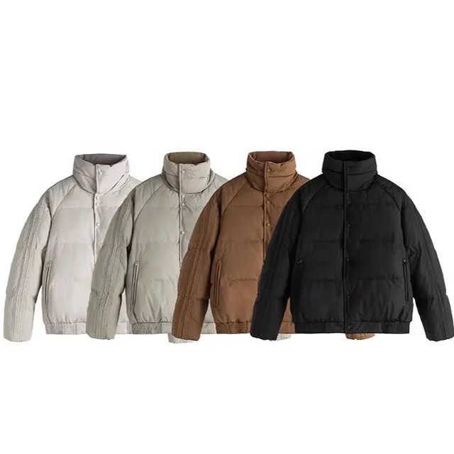 Autumn and winter trend Cold resistant 90 white down jacket men's warm coat Solid color neutral coat