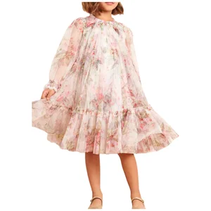 Paradise Garden Long Sleeve Girls Dress for Kids 2-12 ODM-supplied 3D Pattern Clothing Teen Girls Costume