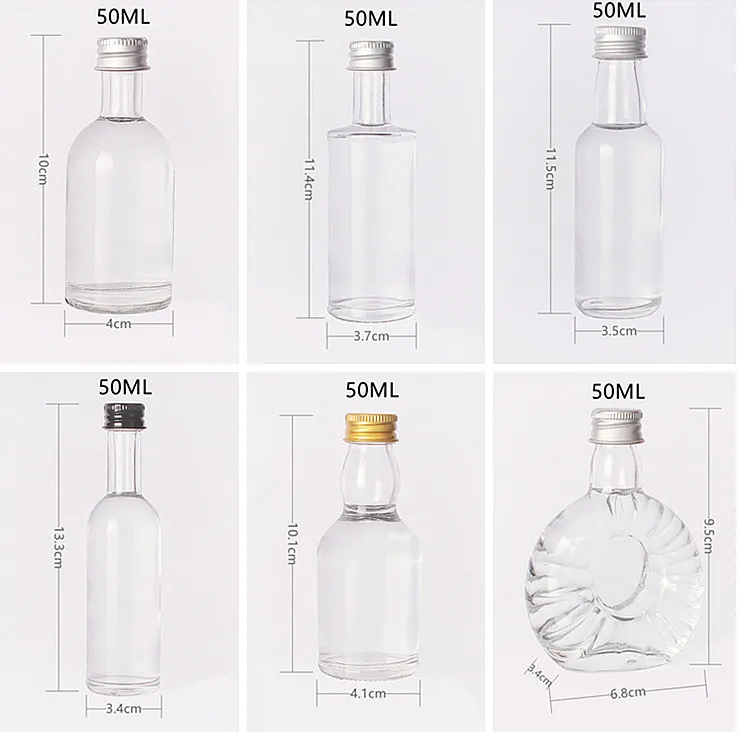 50ml Glass Alcohol Bottle - Mini Nordic- 18mm Kerr Finish