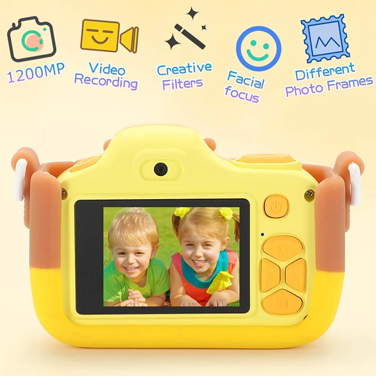HD Digital Video Cameras for Kids Selfie Dual Lens Camera 1080P Shockproof Child Cameras
