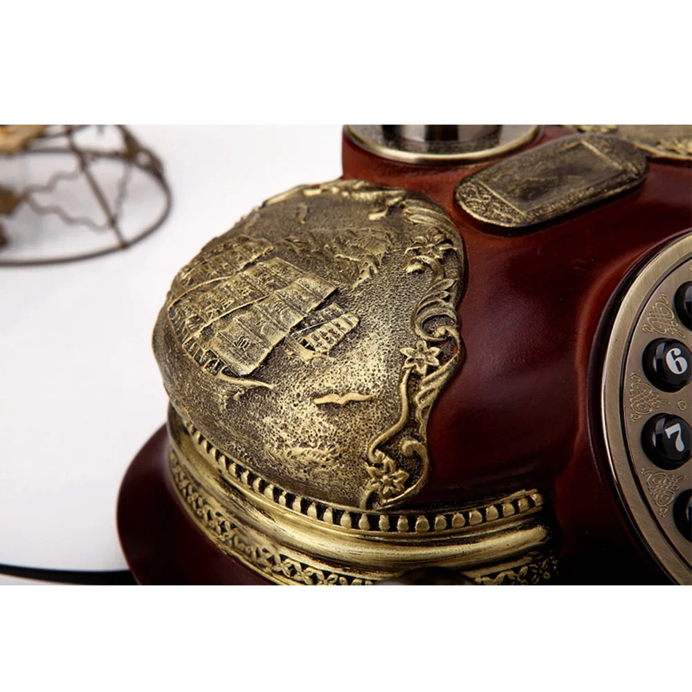European Design Caller ID Display Retro Antique Telephone Wired Vintage Analog Telephone for Home