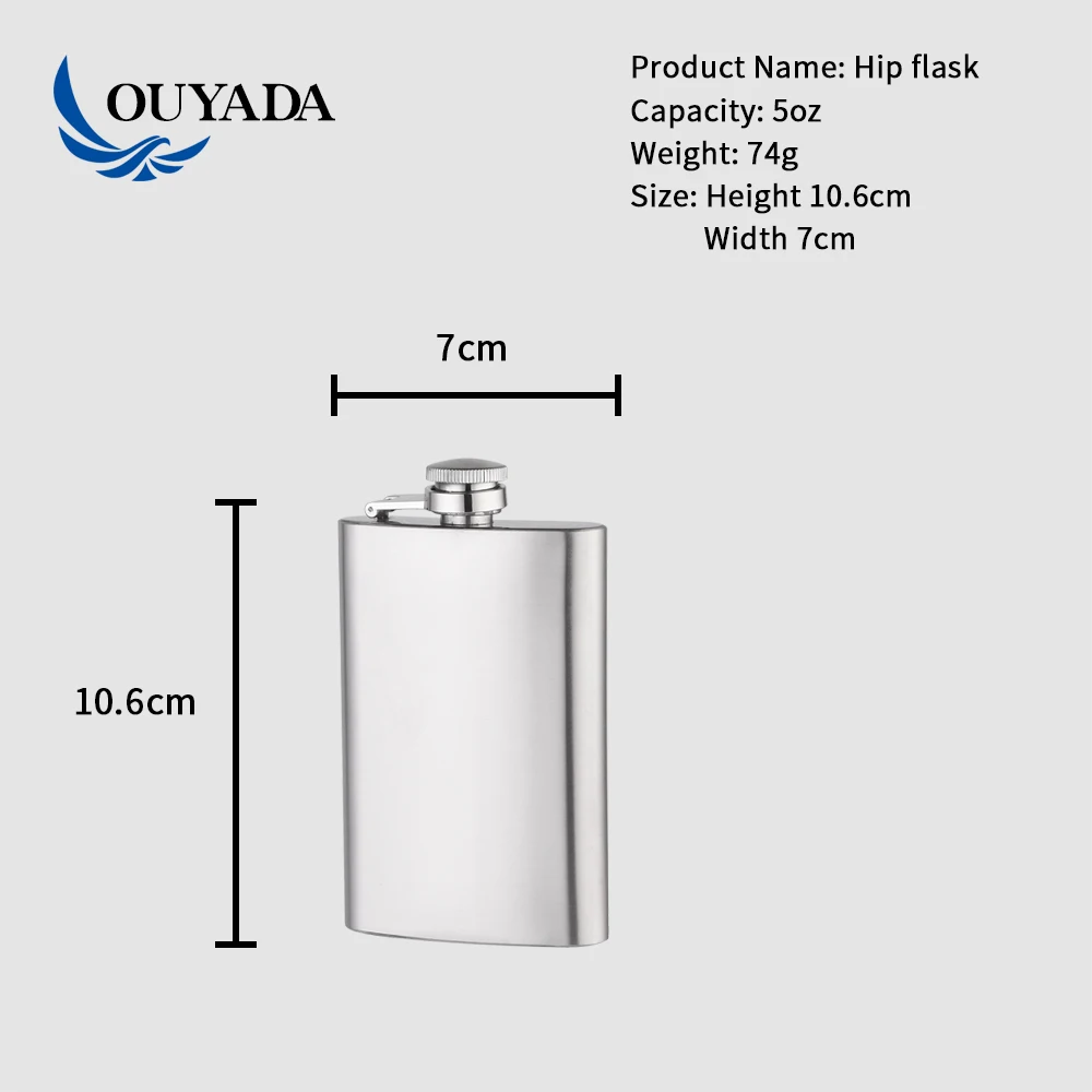 Factory Direct Yongkang Zhejiang Custom Mini Jagermeister Liquor 6oz White Stainless Steel Cheap Whiskey Hip Flask