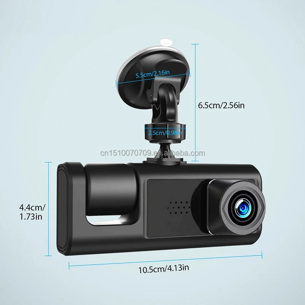 3 Channel Car DVR Wifi Control Camera - 1080P Video Recorder