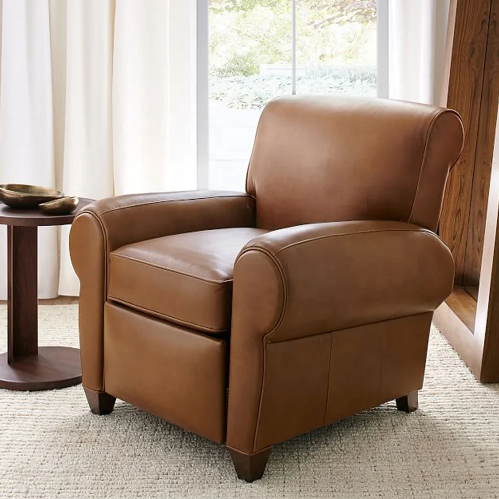 barcalounger longhorn leather recliner