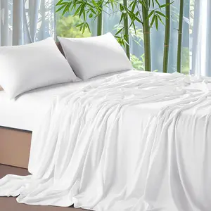 Wholesale E-friendly 100% Natural Bamboo Sheet Set Cool Feeling Fabric  Bamboo Bed Sheet Sets and Duvet Cover Set