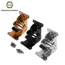 Black 90-Degree Self-Locking Double Brake Hinge for Furniture Coffee Table & Computer Table 180 Folding Lock