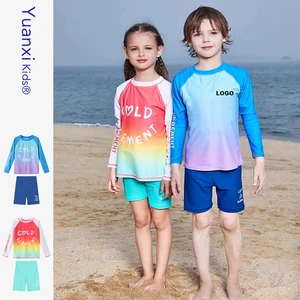 Summer Children Clothes Boys and Girls UPF 50 Kids Swimwear Beach Custom Print Kids Rash Guard Swimsuit for Boys