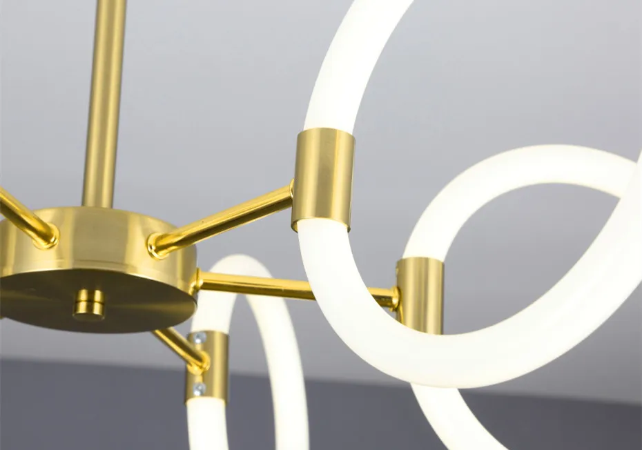 Nordic ring chandelier modern led pendant light luxury creative personality living room light