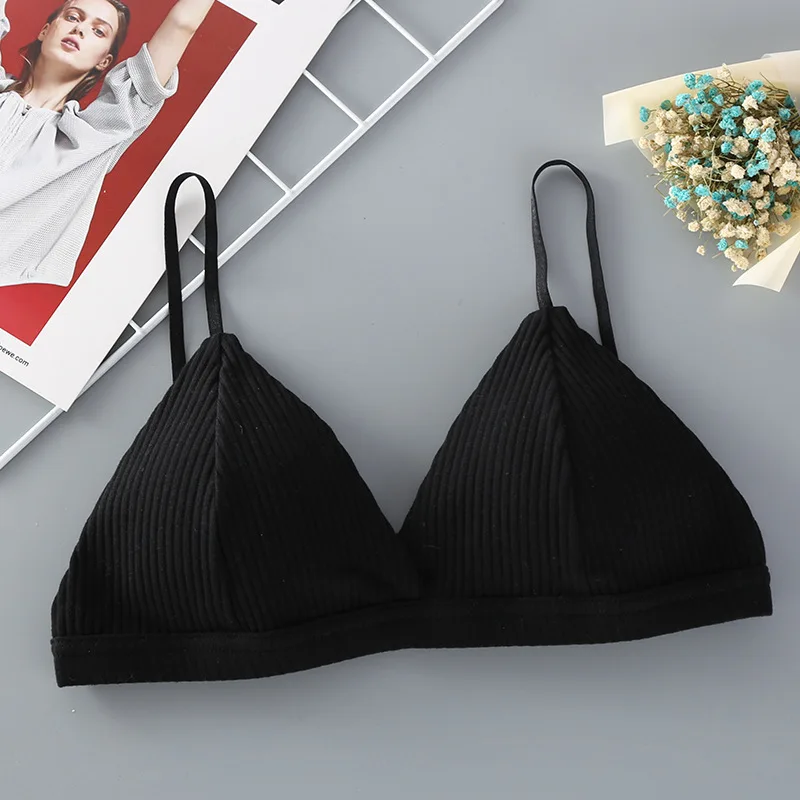 Women Cotton Bras Push Up Bralette Solid Color Sexy Lingerie