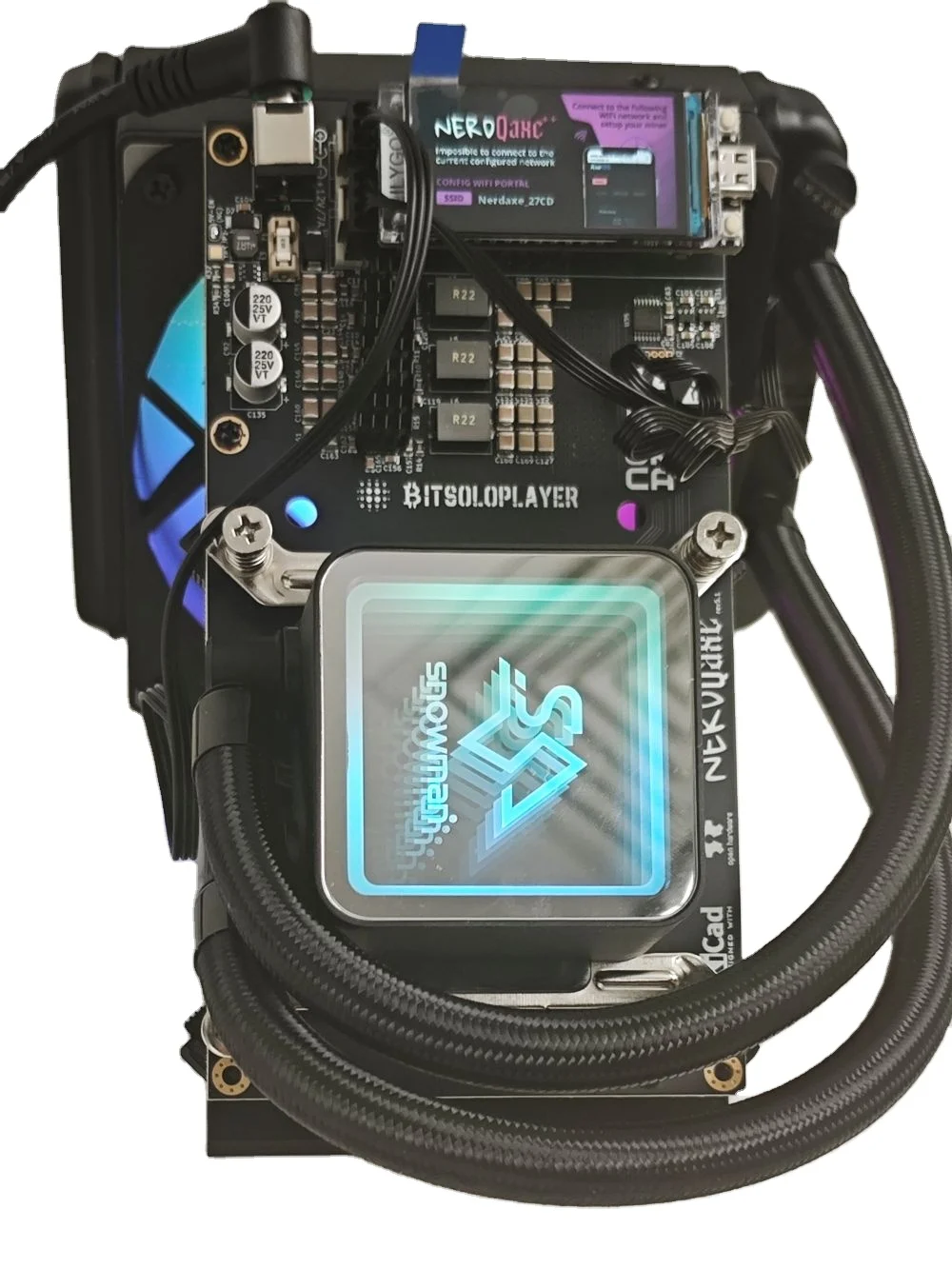 Bitaxe NerdQaxe++ Hydro 4.8T 75W 601 701 1.2T 4.2T Cool Computer Ornaments  That Can Bring You Profits Solo Miner Bitcoin