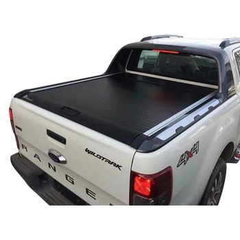 Zolionwil Folding Manual Pickup Truck Bed Cover Aluminum Tonneau Cover  For Ford Ranger Wildtrak