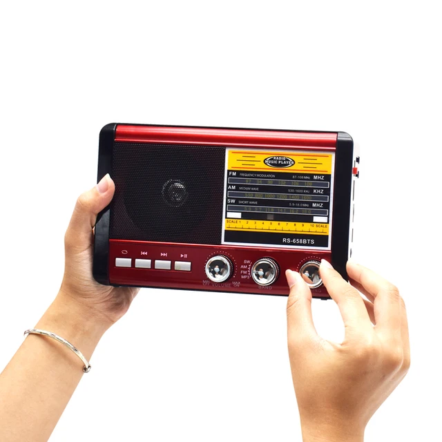 Compre Radio De Estilo Antiguo Am/fm/sw Con Batería Recargable, Altavoz  Plegable Bluetooth Del Panel Solar y Radio de China por 7 USD