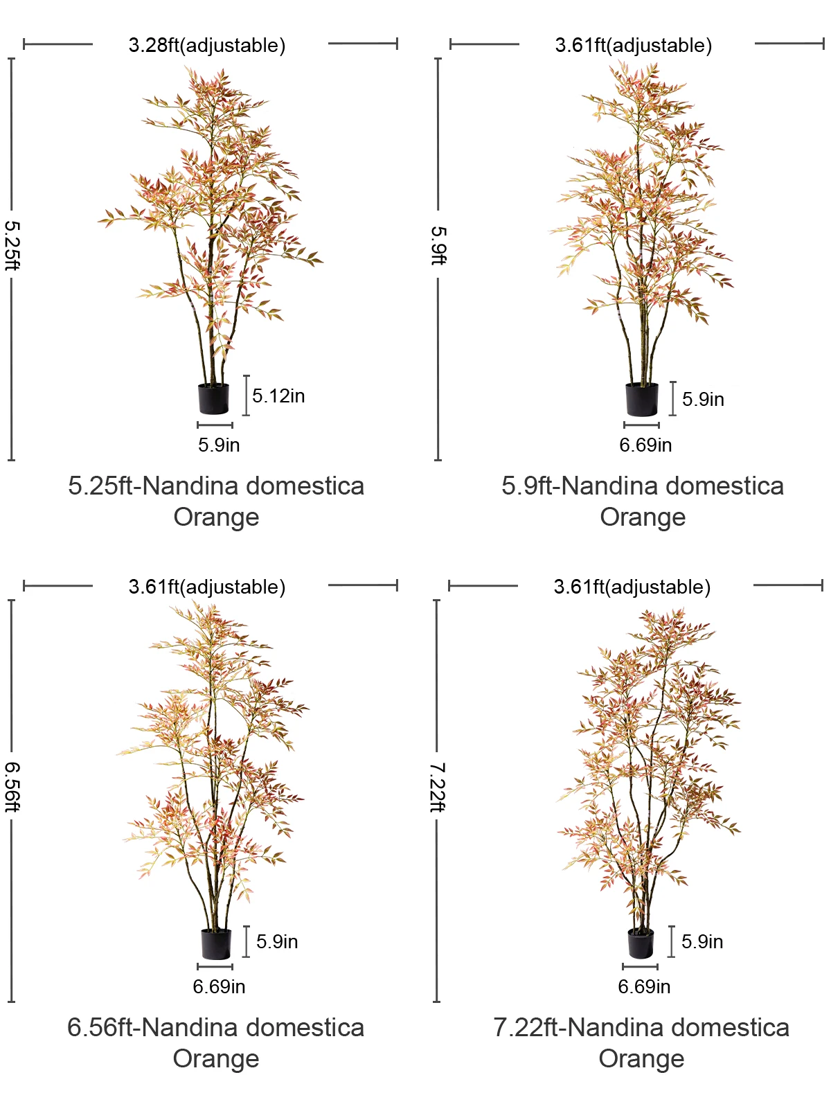 product nantian 6ft indoor large floor bamboo simulation potted faux tree plastic artificial plants for living room decoration birthday-18