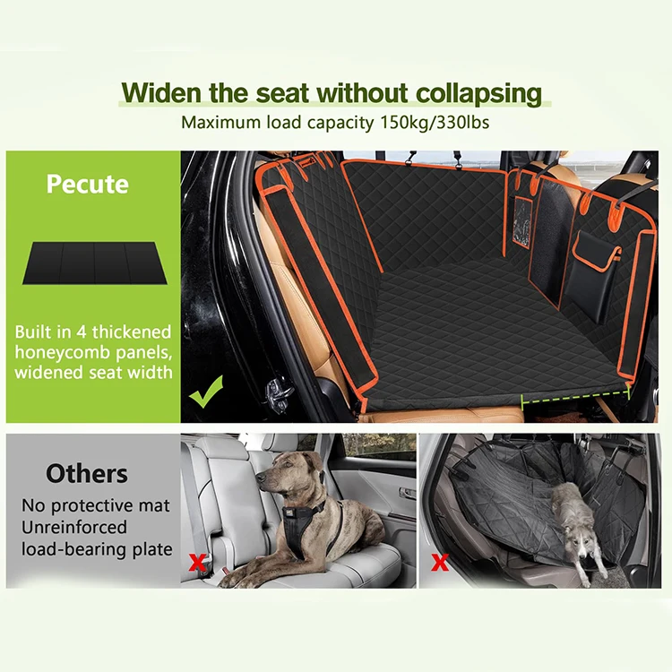 Qqgift Custom Back Seat Extender For Dogs Car Seat Cover With Hard