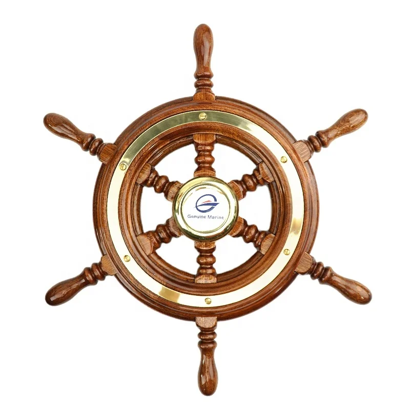 Genuine Marine Teak Wood Boat Steering Wheels Wooden Of Ship Steering ...