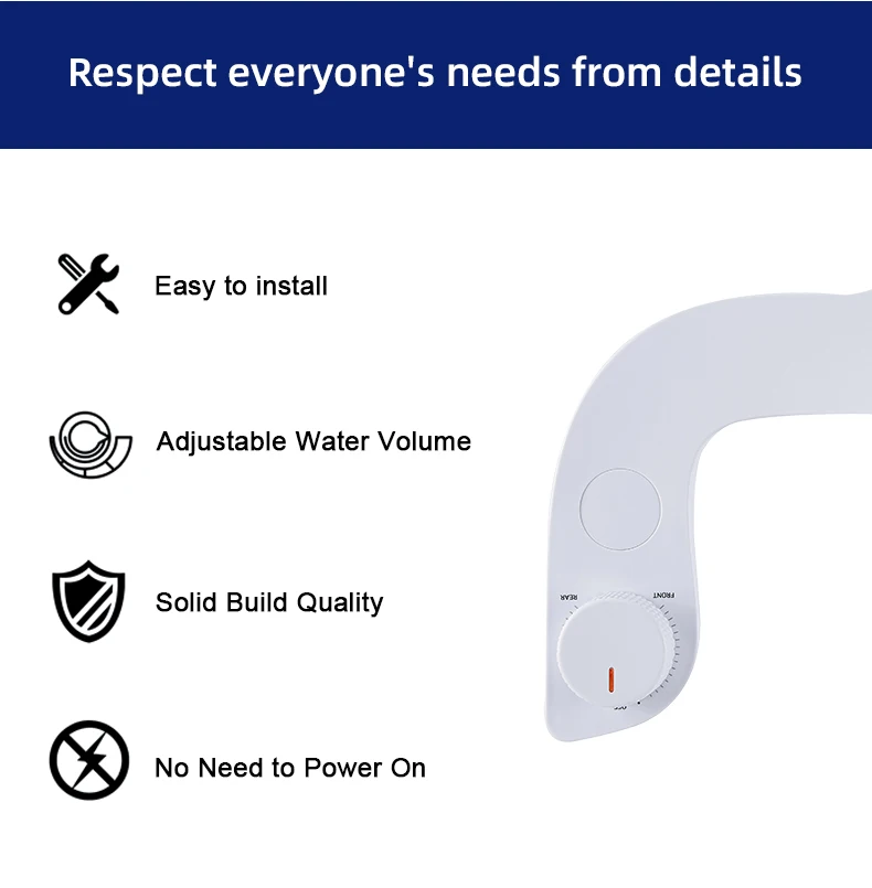 Cold Water Slim Bidet with Dual Nozzle, Custom Postpartum Care Bidet, Bathroom Muslim Toilet Seats For Disabled supplier