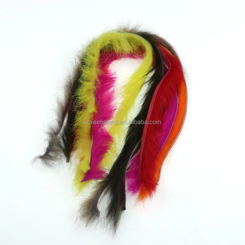 12-Pack Rabbit Zonker Strips – Fly Tying Materials – 12 Colors, Straight Cut