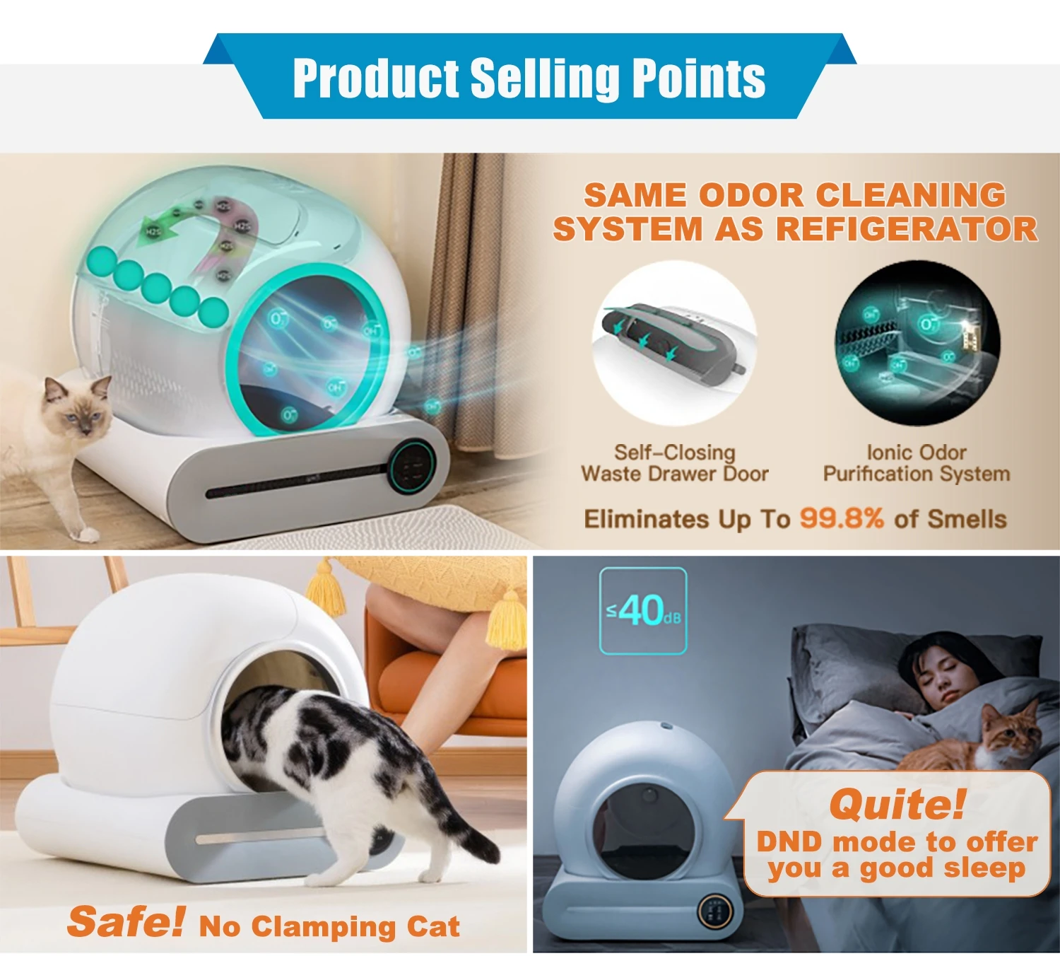 Fast Delivery Oem Odm Customized Logo Modern Abs Plastic Cat Automatic