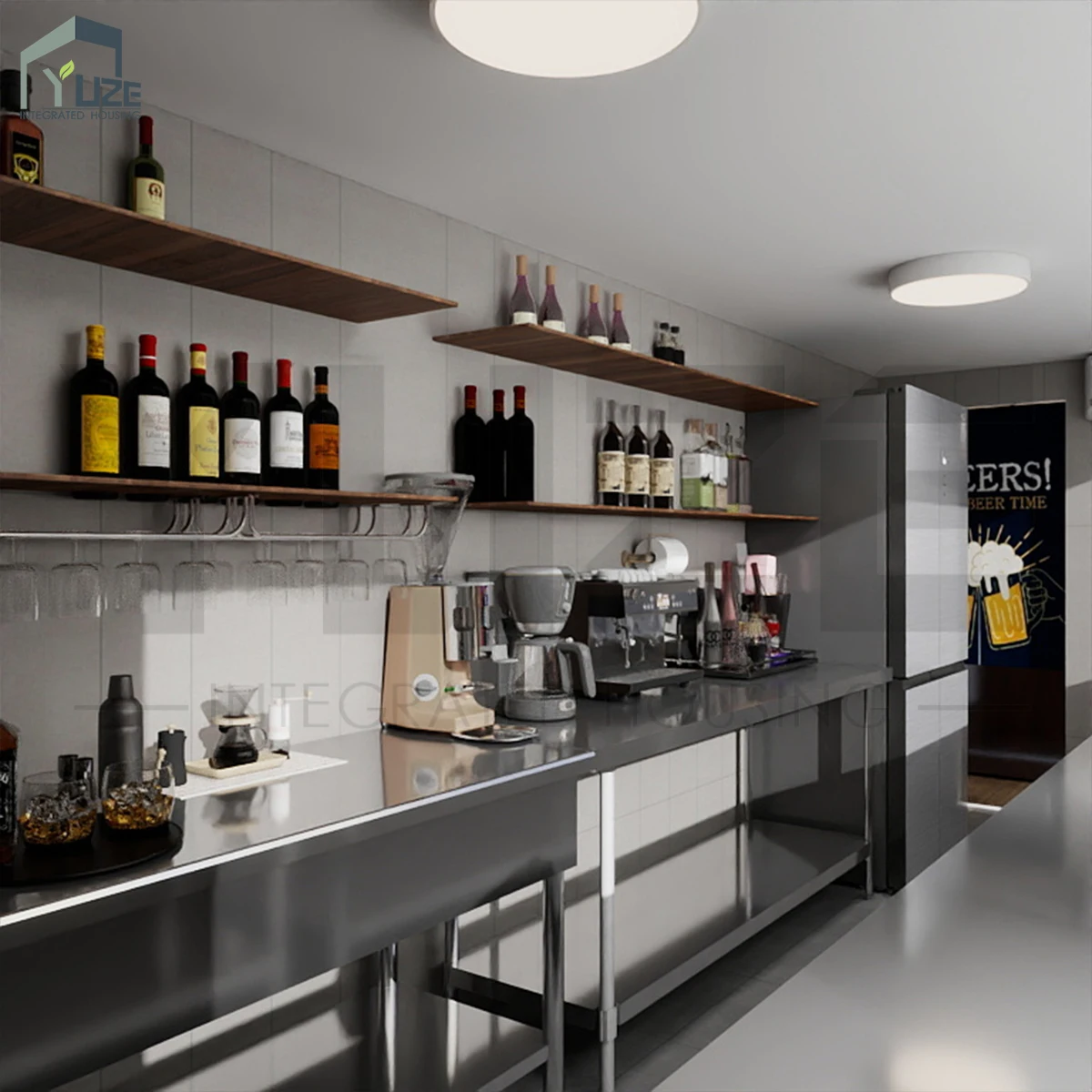 product durable steel structure 40ft modern commercial modular shipping container bar solution with indoor seating-4