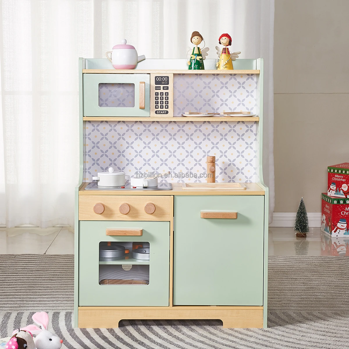 Kinderplay Toy Kitchen Kids Play Set Beautiful Wooden Toddler Kitchen Toys