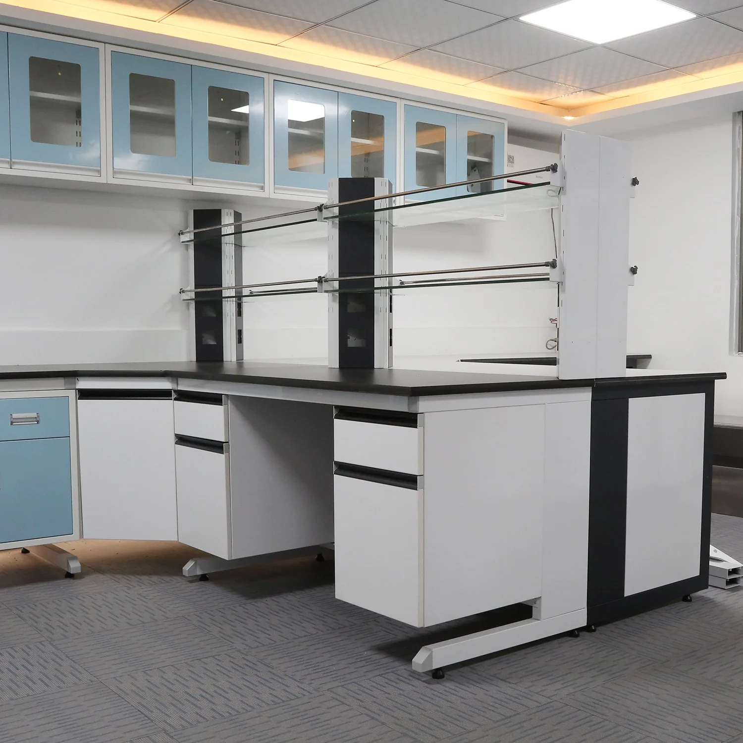 Galvanized Steel Laboratory Reagent Rack In Lab Furniture/work Bench