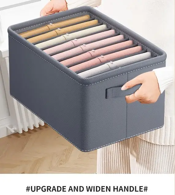 Foldable Closet Storage 6 Grids Basket Box Wardrobe Organizer Hot Sale Washable Fabric Clothes Storage Boxes & Bins