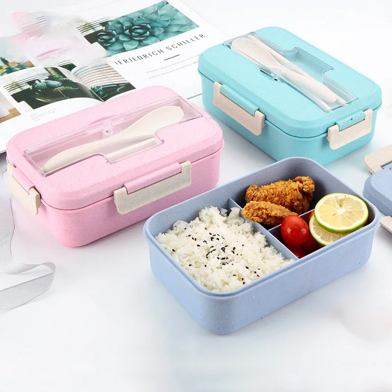 Wholesale Custom Office School Lunch Container With Spoon Bento Lunch