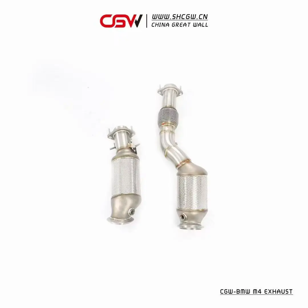 Stainless Steel  400 Cells Catted Downpipe Exhaust Pipe for BMW M2 M3 M4 G80 G82 G87