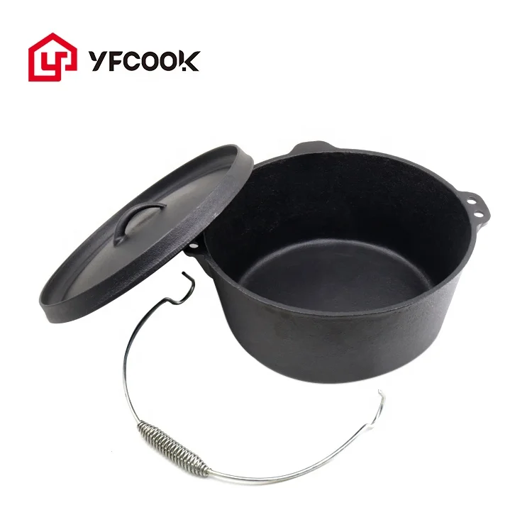 YiYan1 Camping Cooking Set Of 7. Pre Seasoned Cast Iron Pots And Pans  Cookware/Dutch Oven Sets With Lids For Outdoor Comefire Cooking. Camping  Skillet Grill Cookware Skillet Sets With Storage Box