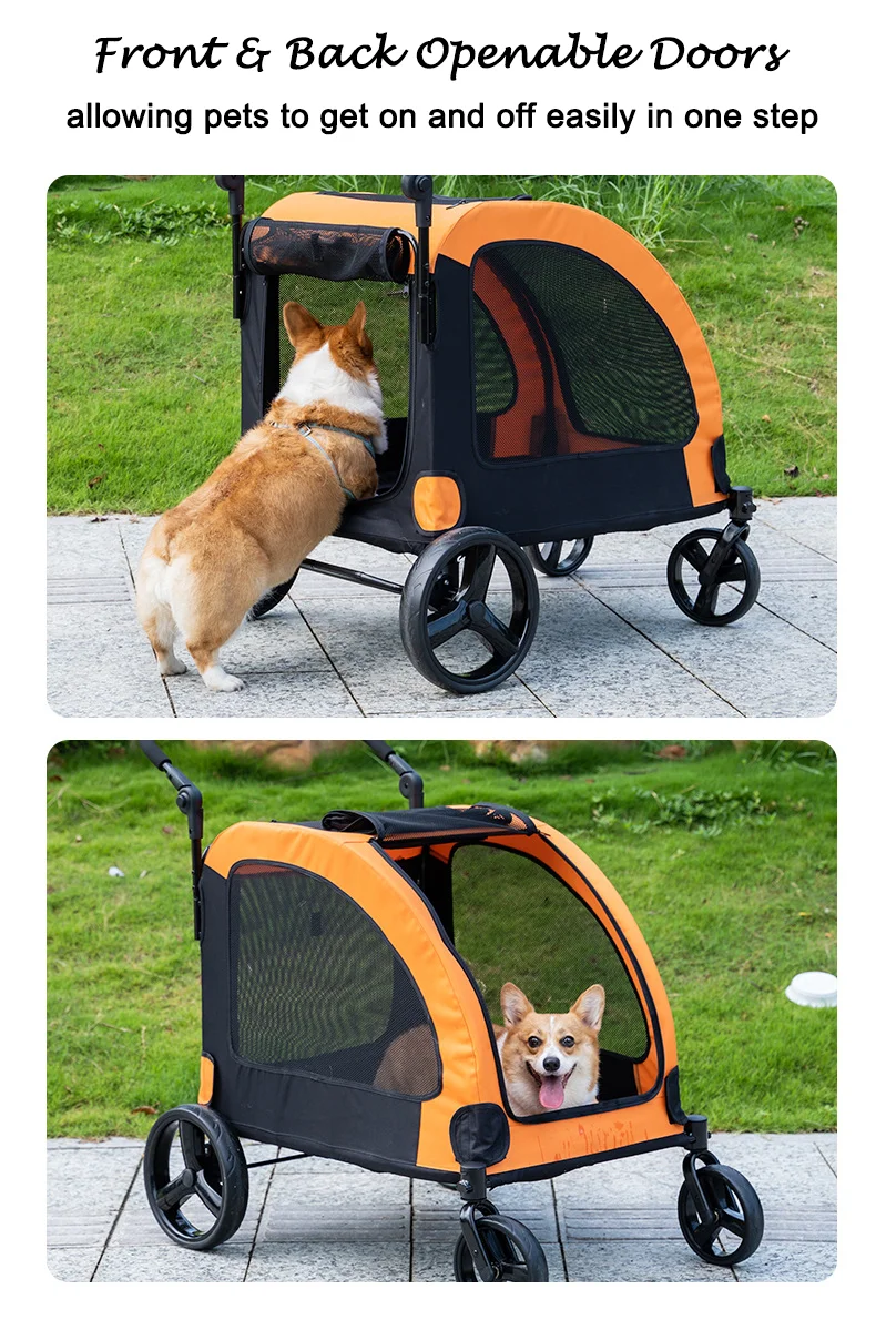 Multifunctional Pet Cart For Outdoor Travel Large Walking Dog Cat