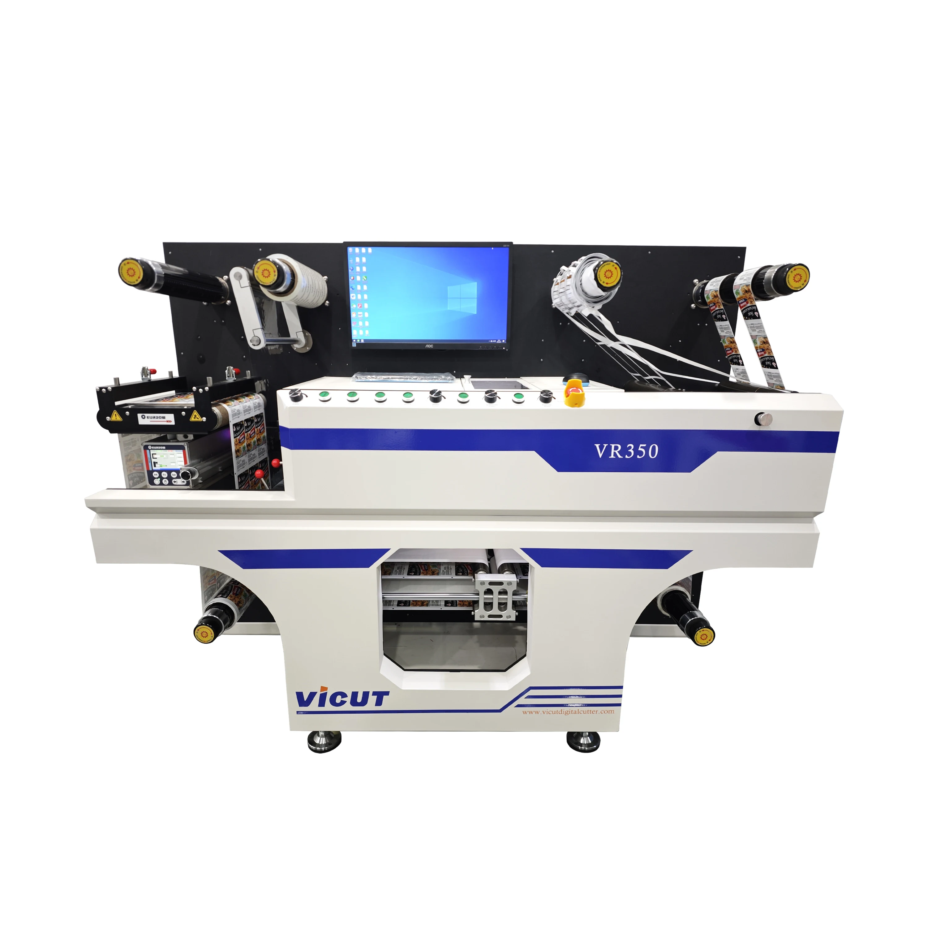 VR350 Automatic Roll to Roll Digital Label Die Cutter Machine Label Sticker Cutting Machine Label Finisher